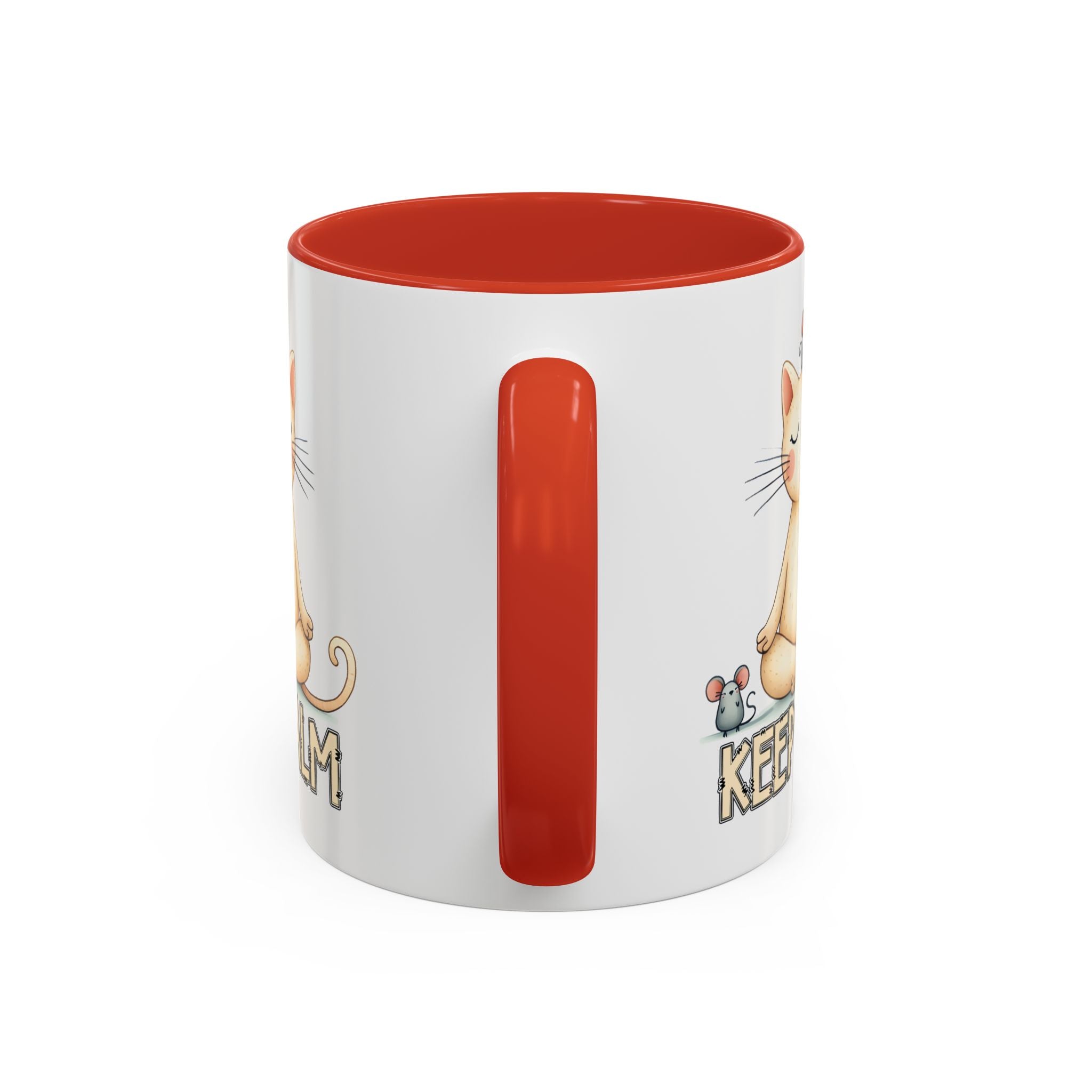 Serene Cat Coffee Mug, Funny Pet Lover's Gift, Cute Keepsake for Relaxation, Relaxing Drinkware, Quirky Home Decor