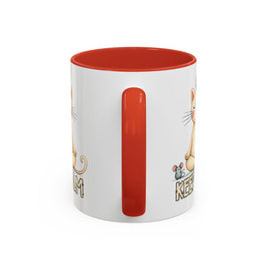 Serene Cat Coffee Mug, Funny Pet Lover's Gift, Cute Keepsake for Relaxation, Relaxing Drinkware, Quirky Home Decor