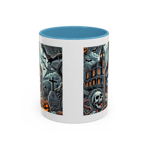 Gothic vampire Halloween Coffee Mug, Spooky Decor, Skull Design, Gift for Horror Lovers,  Party Essential, Unique Drinkware