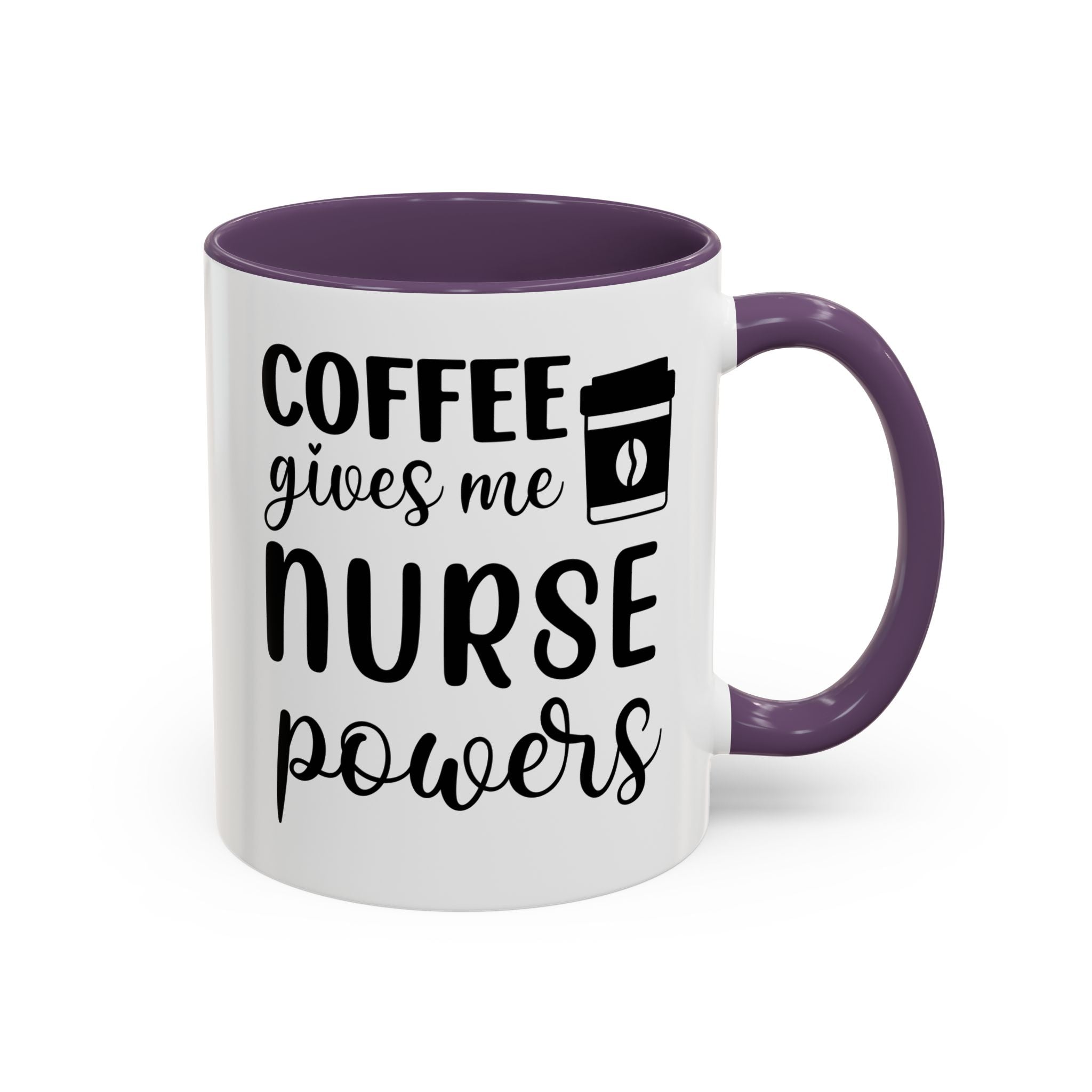 Nurse Coffee Mug, Funny Gift for Nurses, Coffee Lover's Mug, Black Accent Tea Cup, Motivational Nurse Gift