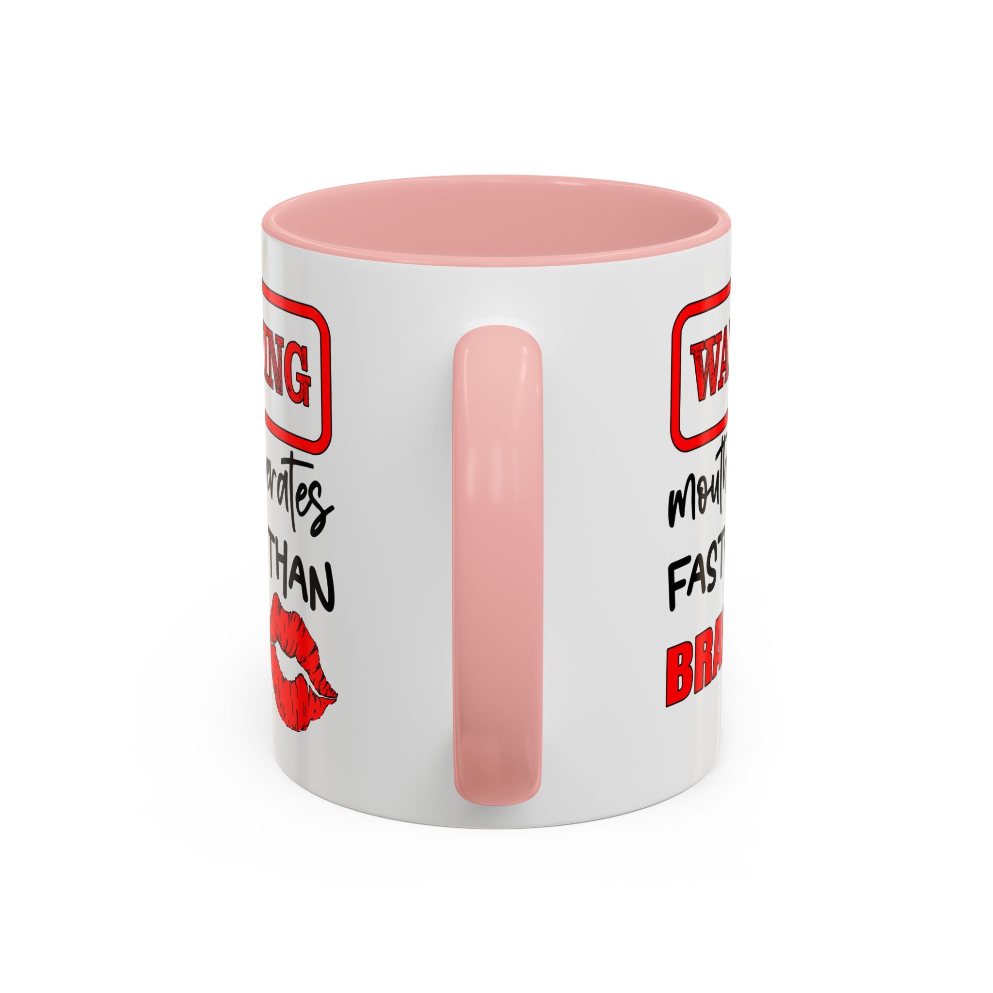 Funny Warning Coffee Mug - 'Mouth Operates Faster Than Brain' - Perfect for Coffee Lovers