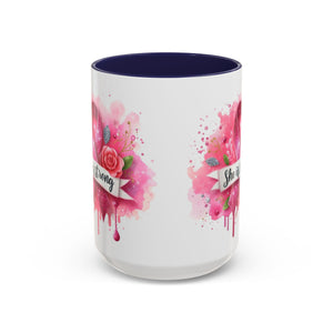 Empowering Pink Ribbon Coffee Mug - She Is Strong, Inspirational Gift for Breast Cancer Awareness, Motivational Drinkware, Supportive [...]