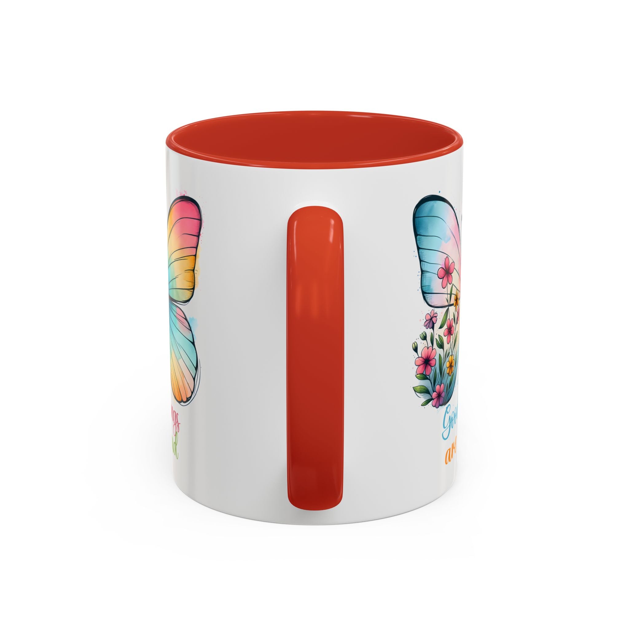 Inspirational Butterfly Coffee Mug positive vibe mental health