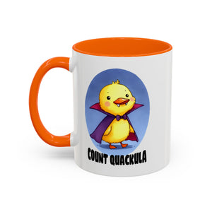Cute Count Quackula Accent Coffee Mug - Adorable Gift for Coffee Lovers, Halloween Decor, Chick Collectors, Quirky Kitchen
