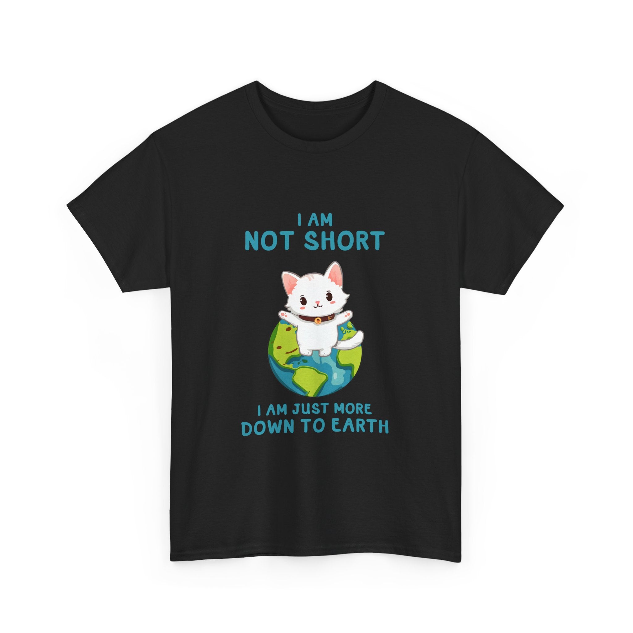 Cute Cat Earth T-Shirt, Funny Tee  Gift for Cat Lovers, Short Awareness Message, Casual Wear, Animal Lover Apparel