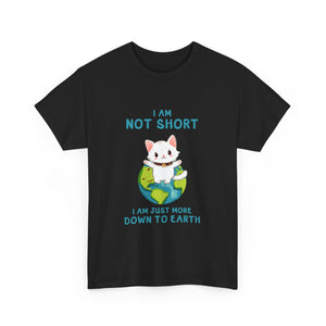Cute Cat Earth T-Shirt, Funny Tee  Gift for Cat Lovers, Short Awareness Message, Casual Wear, Animal Lover Apparel