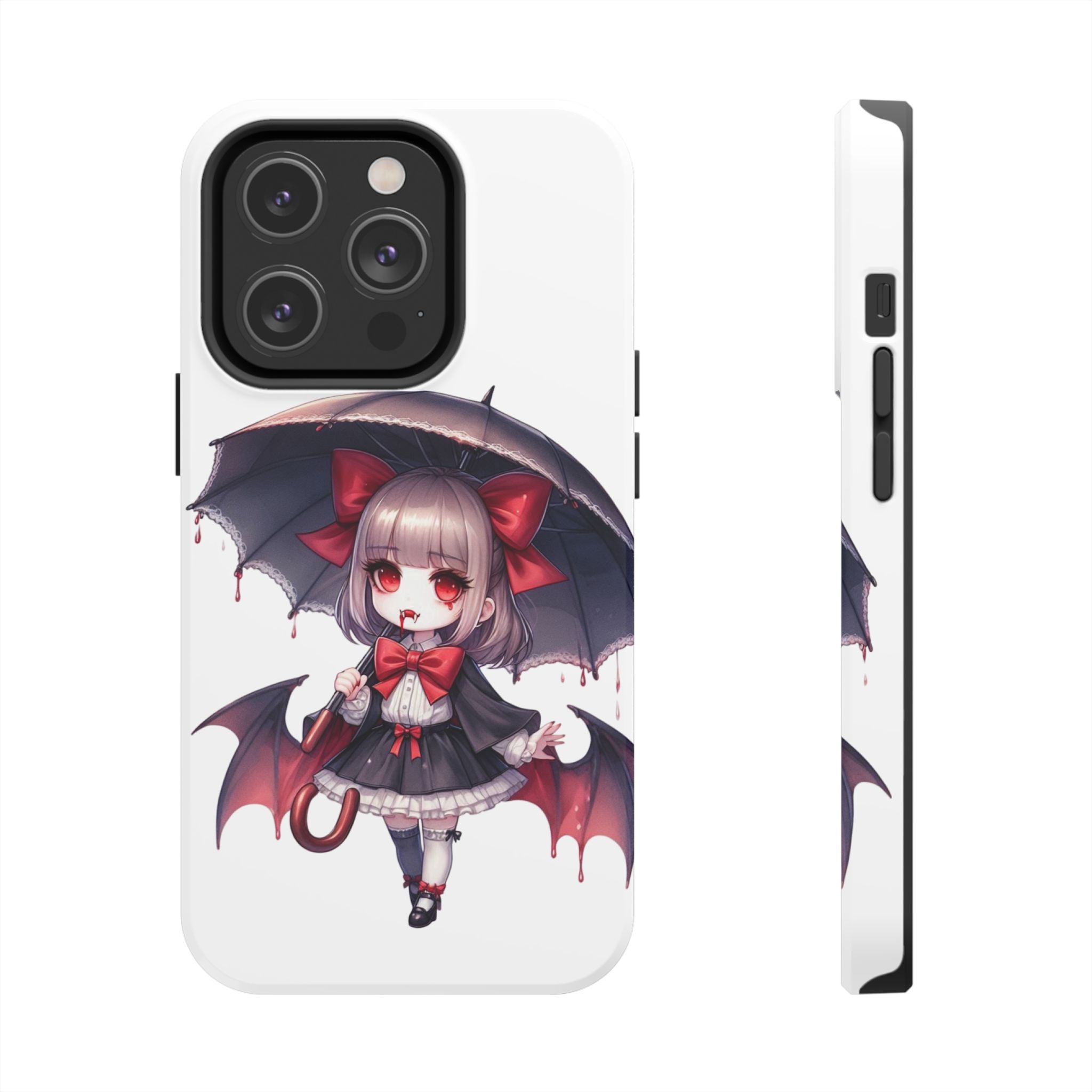 vampire girl horror art Tough Phone Cases