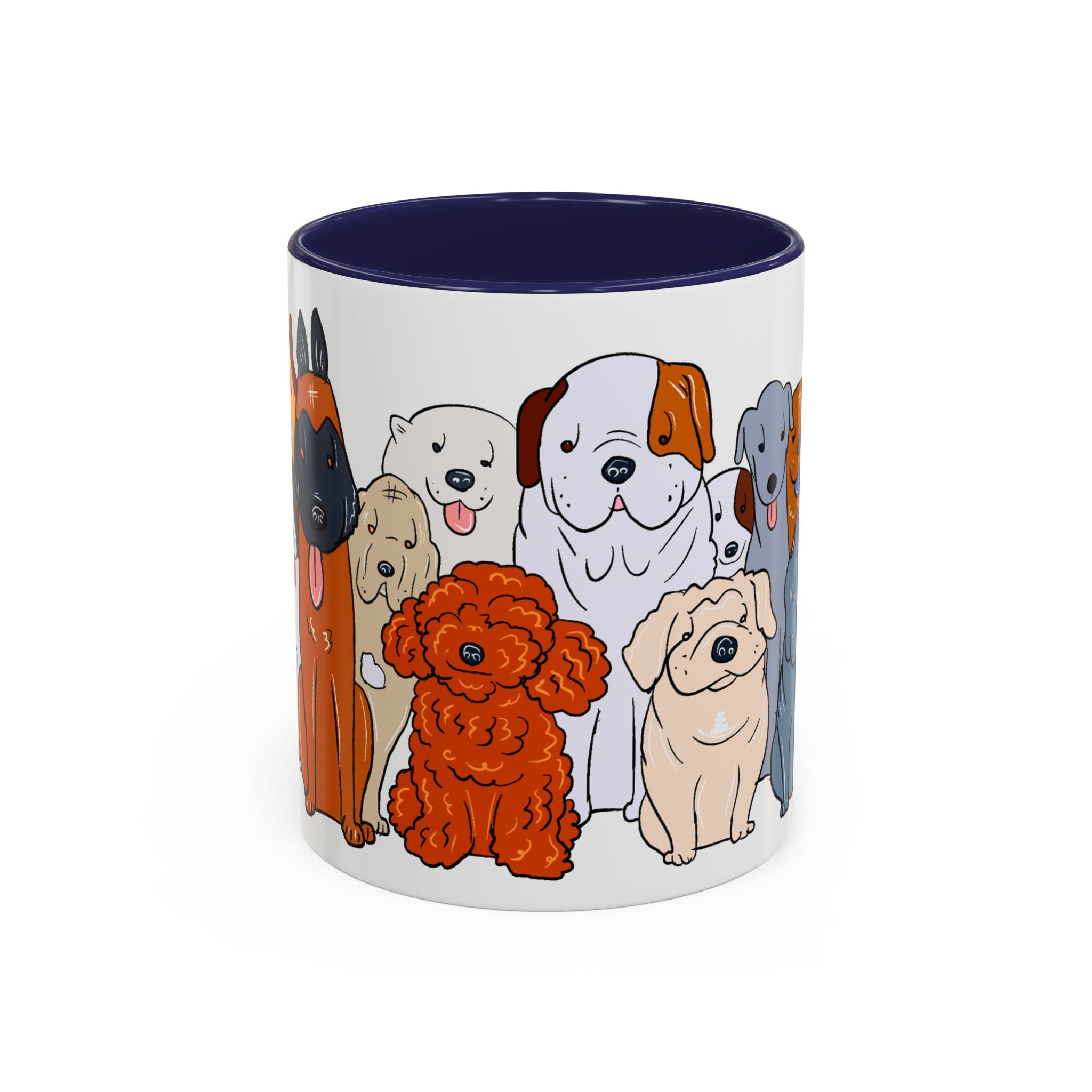 Cute Dog Breed Accent Coffee Mug, Pet Lover Gift, Canine Mug, Gifts for Dog Owners, Puppy Lover Mug