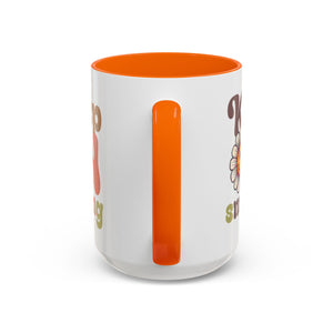 Keep Smiling Floral Coffee Mug - Cheerful 11 & 15oz Accent Mug for Daily Motivation