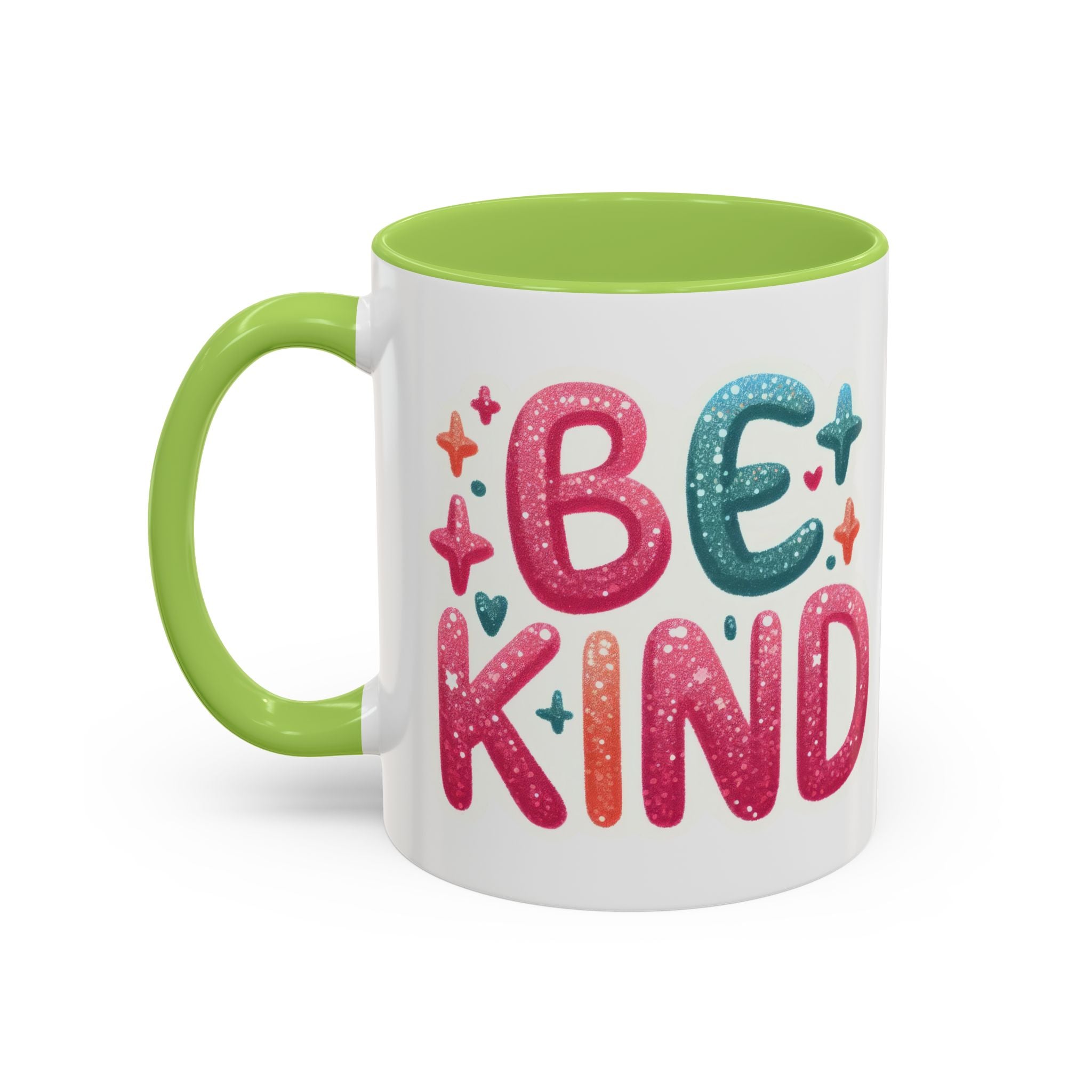 Be Kind Accent Coffee Mug – Colorful Positive Message 11/15oz