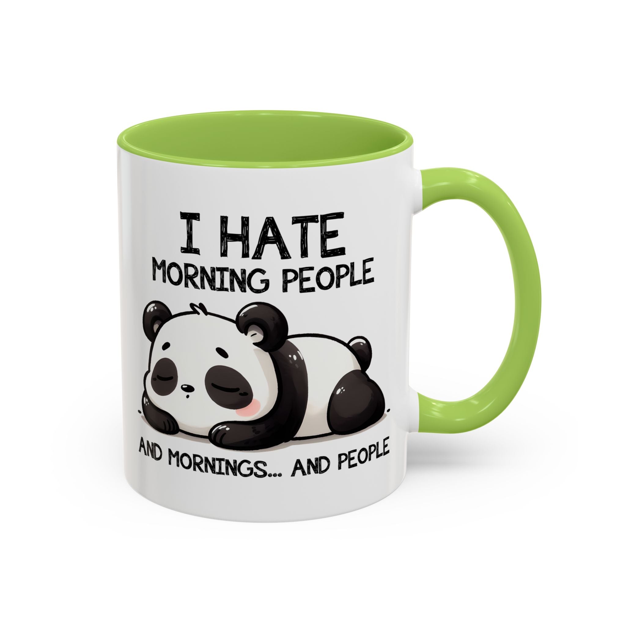 I Hate Morning People Panda Accent Coffee Mug (11/15oz)
