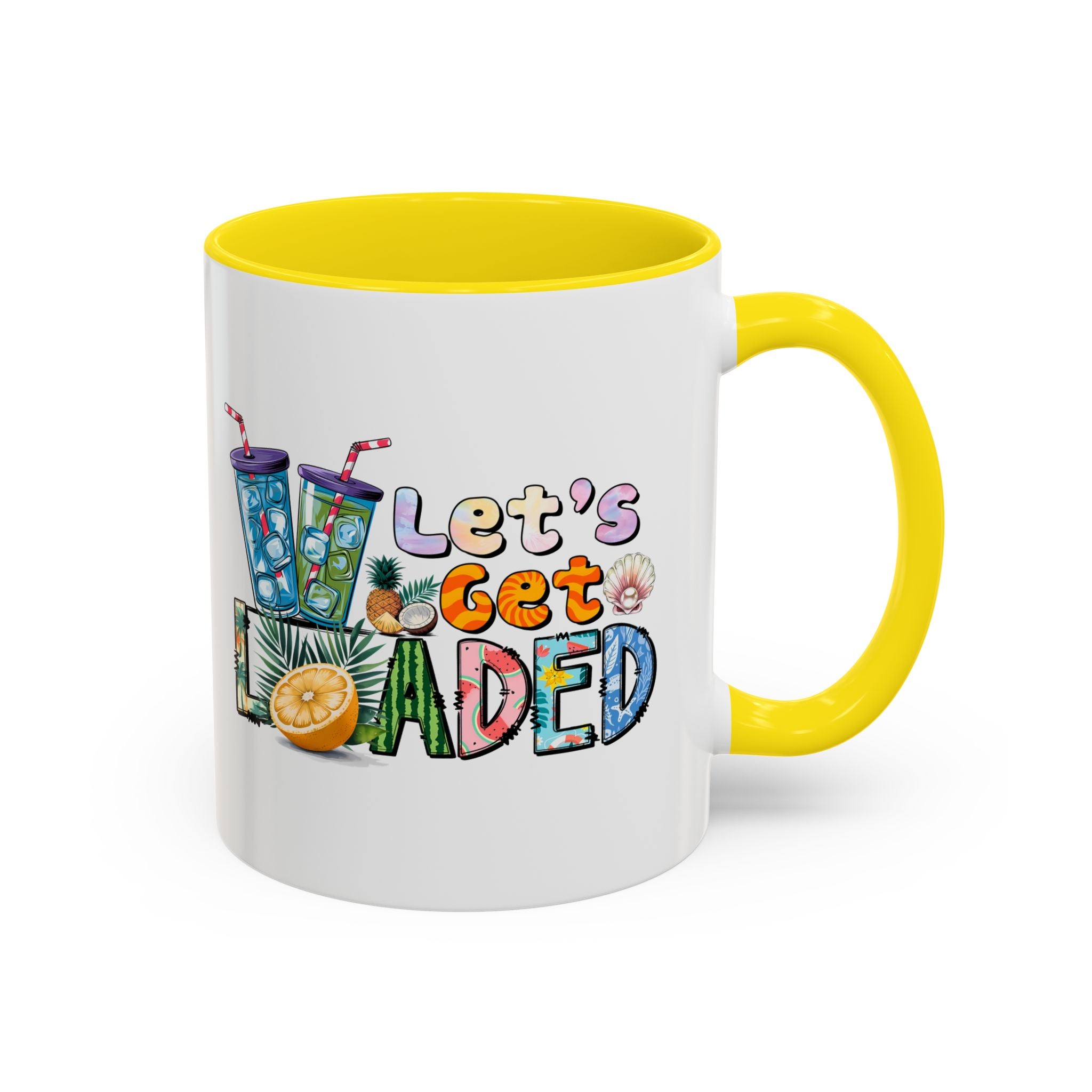 Colorful 'Let's Get Loaded' Coffee Mug - Fun Drinkware for Parties & Gatherings