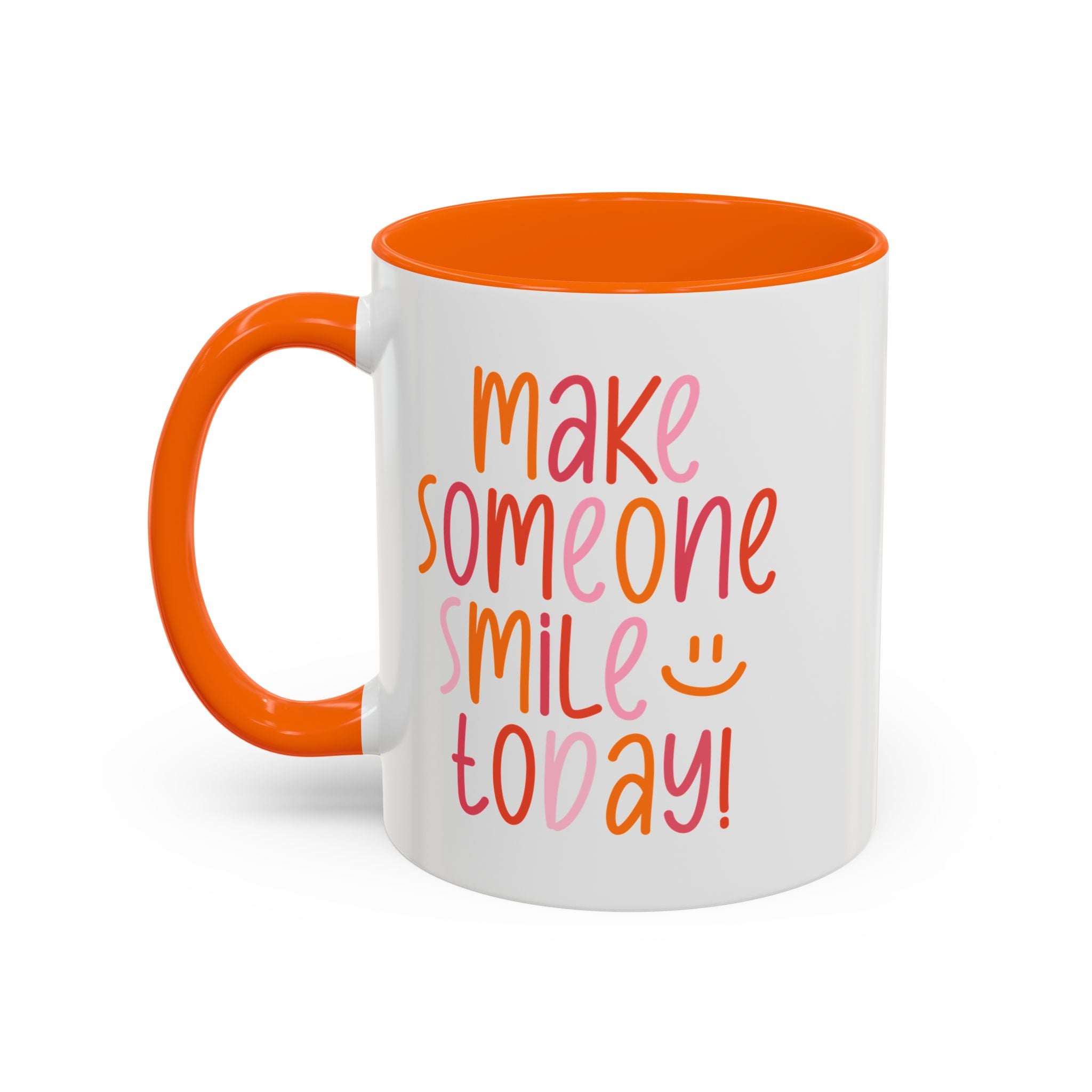 Motivational Coffee Mug - Make Someone Smile Today! - Gift for Friend, Inspirational, Cute Coffee Cup, Office Mug, Cheerful Drinkware