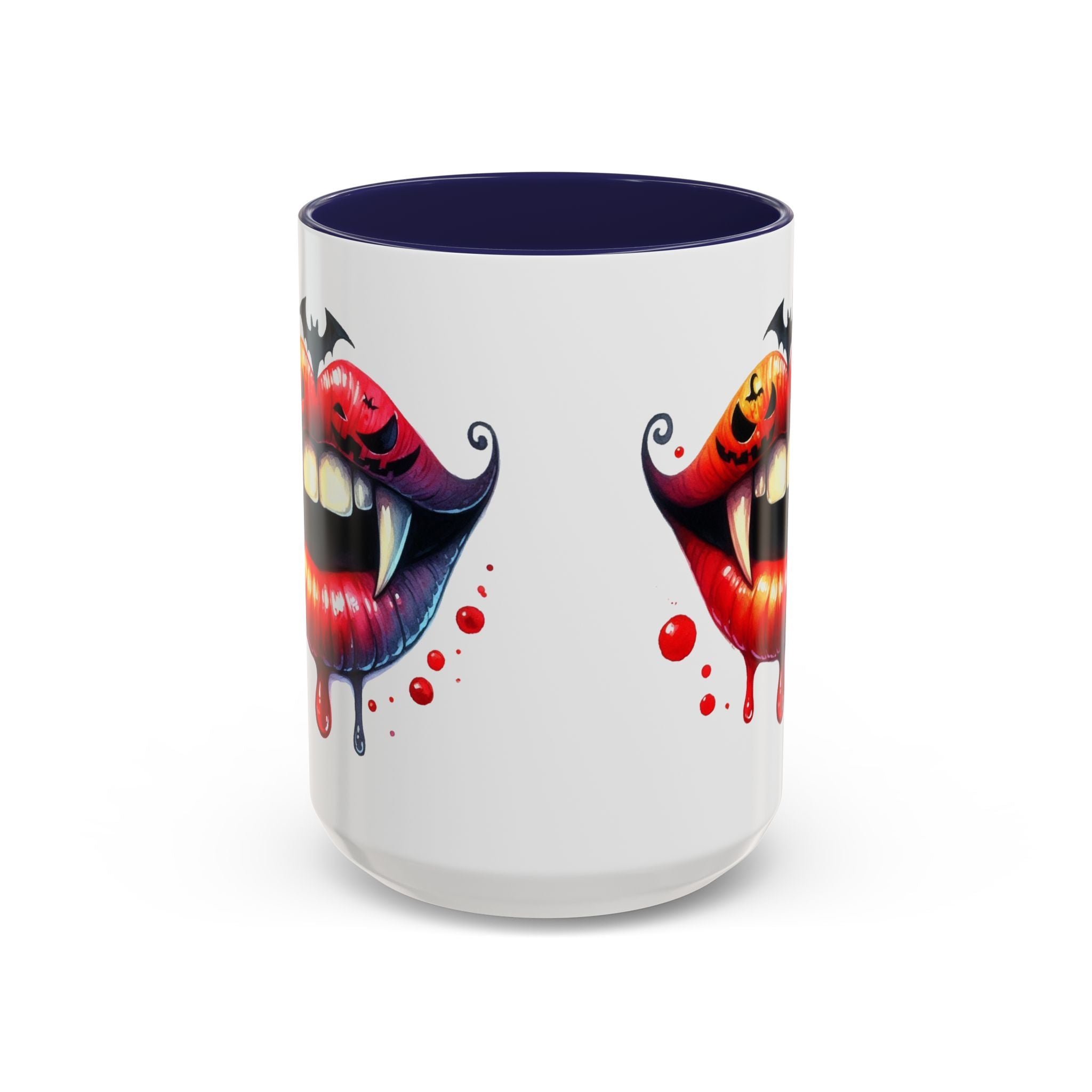 Halloween Vampire Coffee Mug, Spooky Drinkware, Goth Kitchen Decor, Pumpkin Mug, Horror Lover Gift