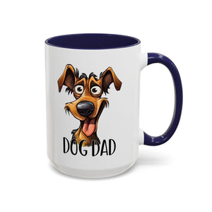 Dog Dad Accent Coffee Mug - Fun Gift for Dog Lovers, Pet Fathers, Father's Day, Birthday, Coffee Lovers