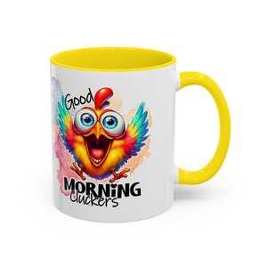 good Morning Mug with Cheerful Rooster Design - Perfect for Coffee Lovers, Gifting, Morning Routine, Kitchen Decor, Bird Enthusiasts