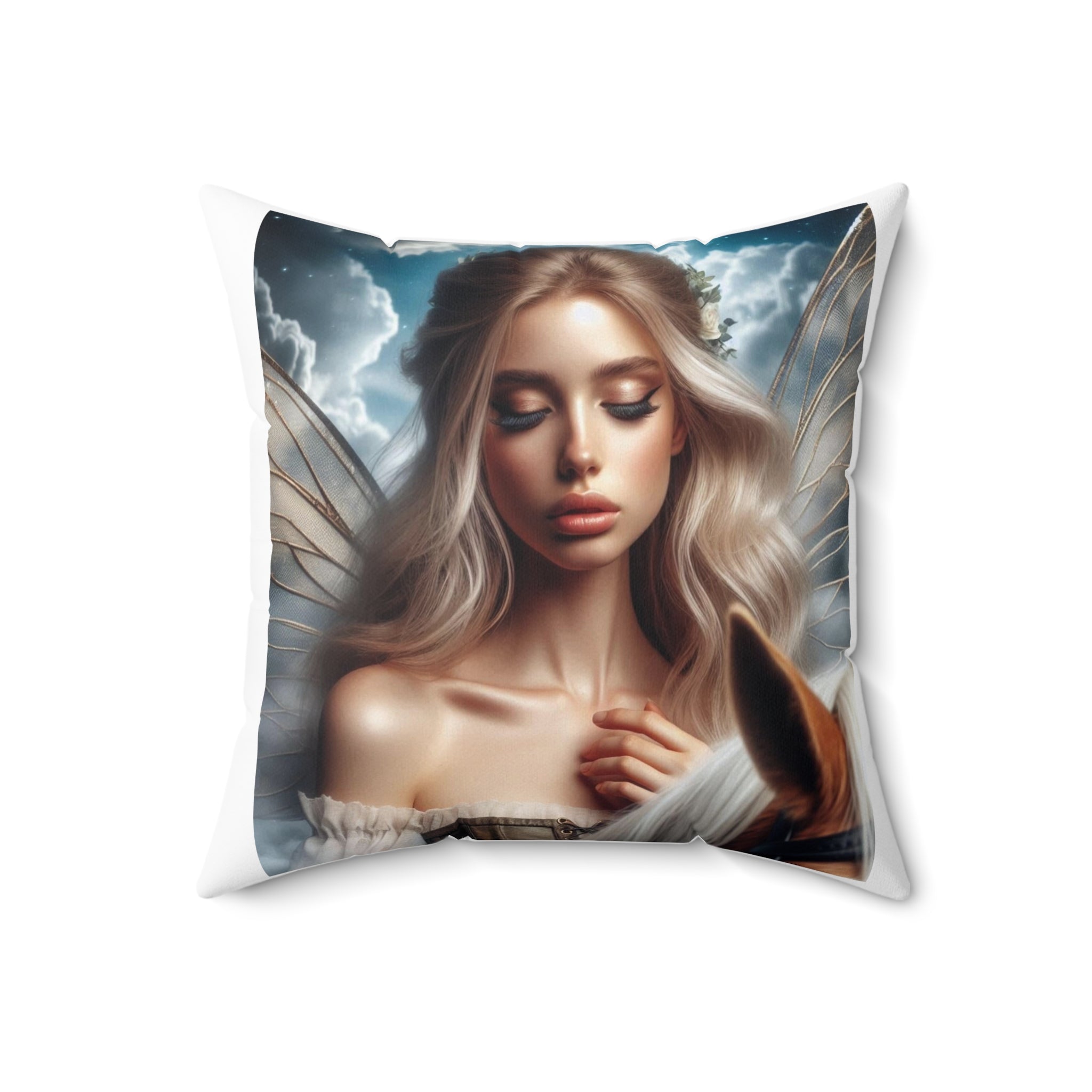 Fairy princess Spun Polyester Square Pillow by mrdragonsfire