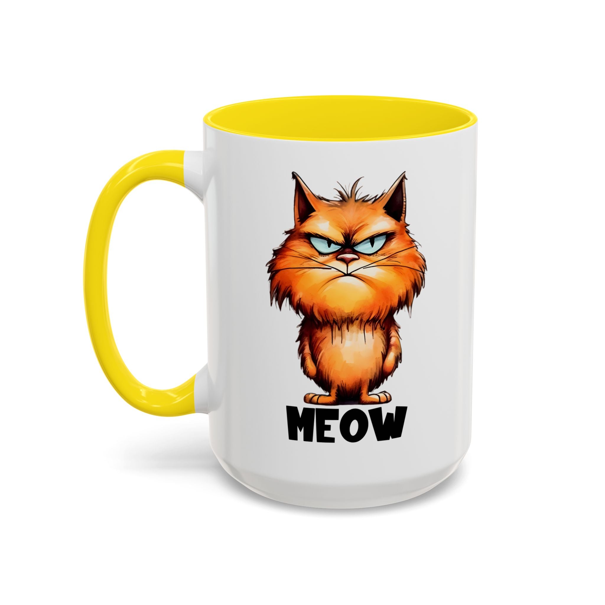 Funny grumpy  Cat Accent Coffee Mug - Perfect Gift for Cat Lovers, Meow Mug, Pet Owner Present, Caffeine Fix, Novelty Drinkware