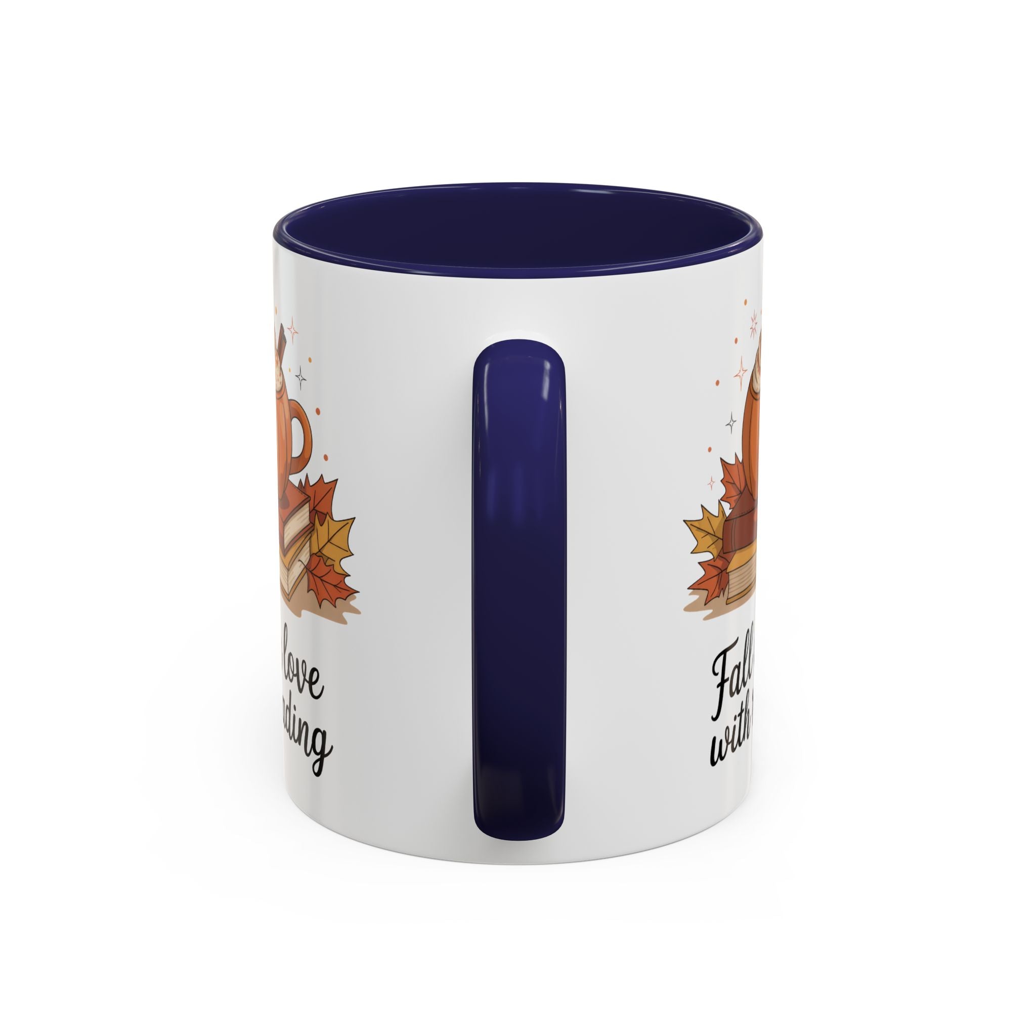 Fall-Themed Coffee Mug for Book Lovers
