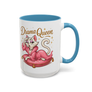 Drama Queen Coffee Mug - Fun Gift for Cat Lovers, Unique Mug for Tea or Coffee, Perfect for Birthdays, Mother's Day & Housewarming