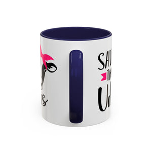 cancer awareness Cute Cow Mug - Save the Utters Coffee Cup, Gift for Animal Lovers,  Mug, Unique Birthday Gift