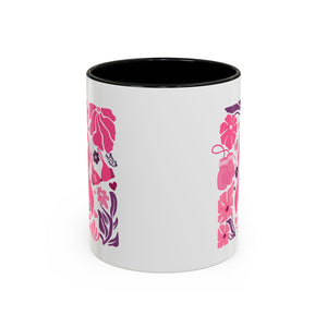 Pink Floral Awareness Coffee Mug, Breast Cancer Awareness Mug, Gift for Her, Supportive Drinkware, Motivational Mug