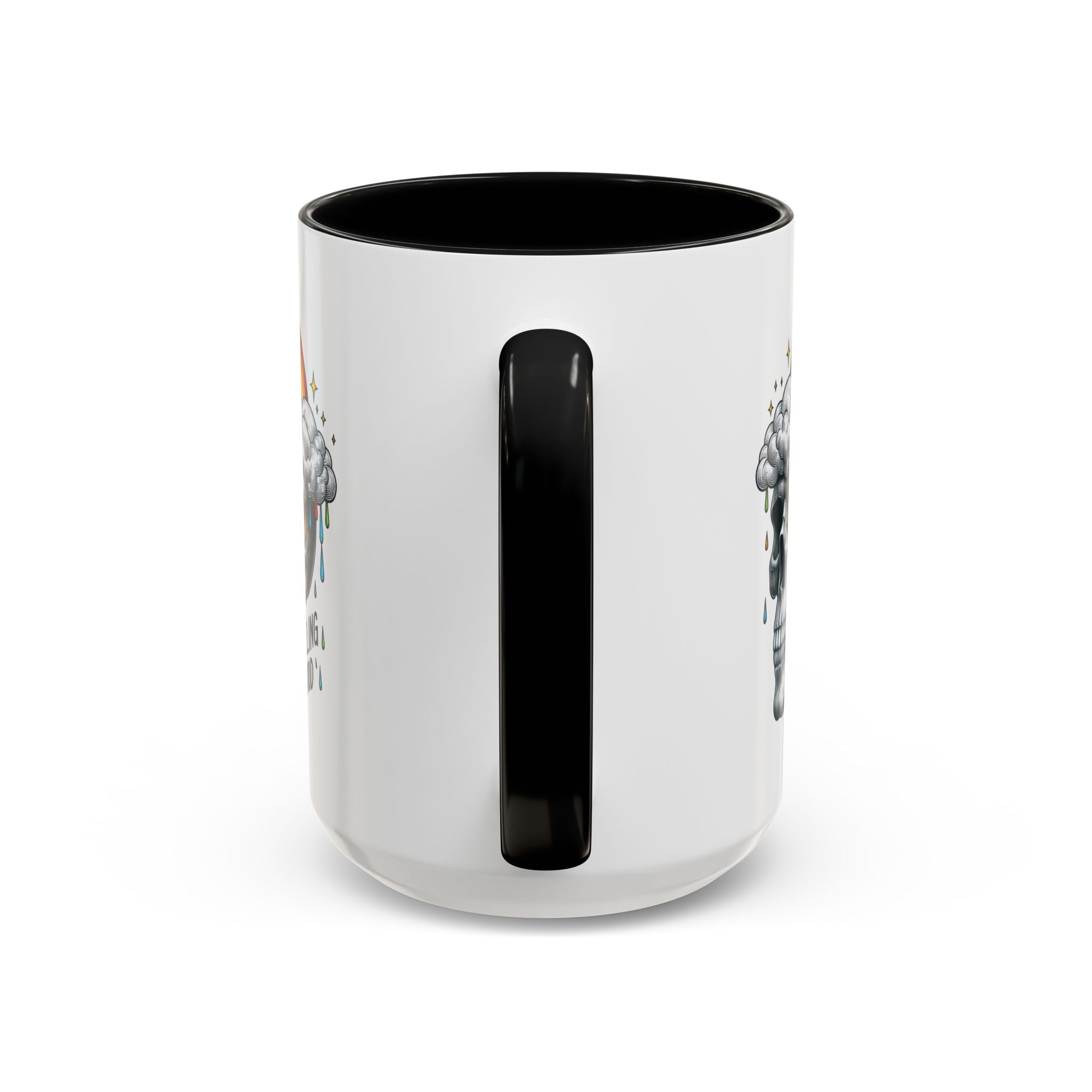 Skull Rainbow Coffee Mug, Unique Gift for Coffee Lovers, Halloween Decor, Daily Motivation Mug, Fun Skull Design