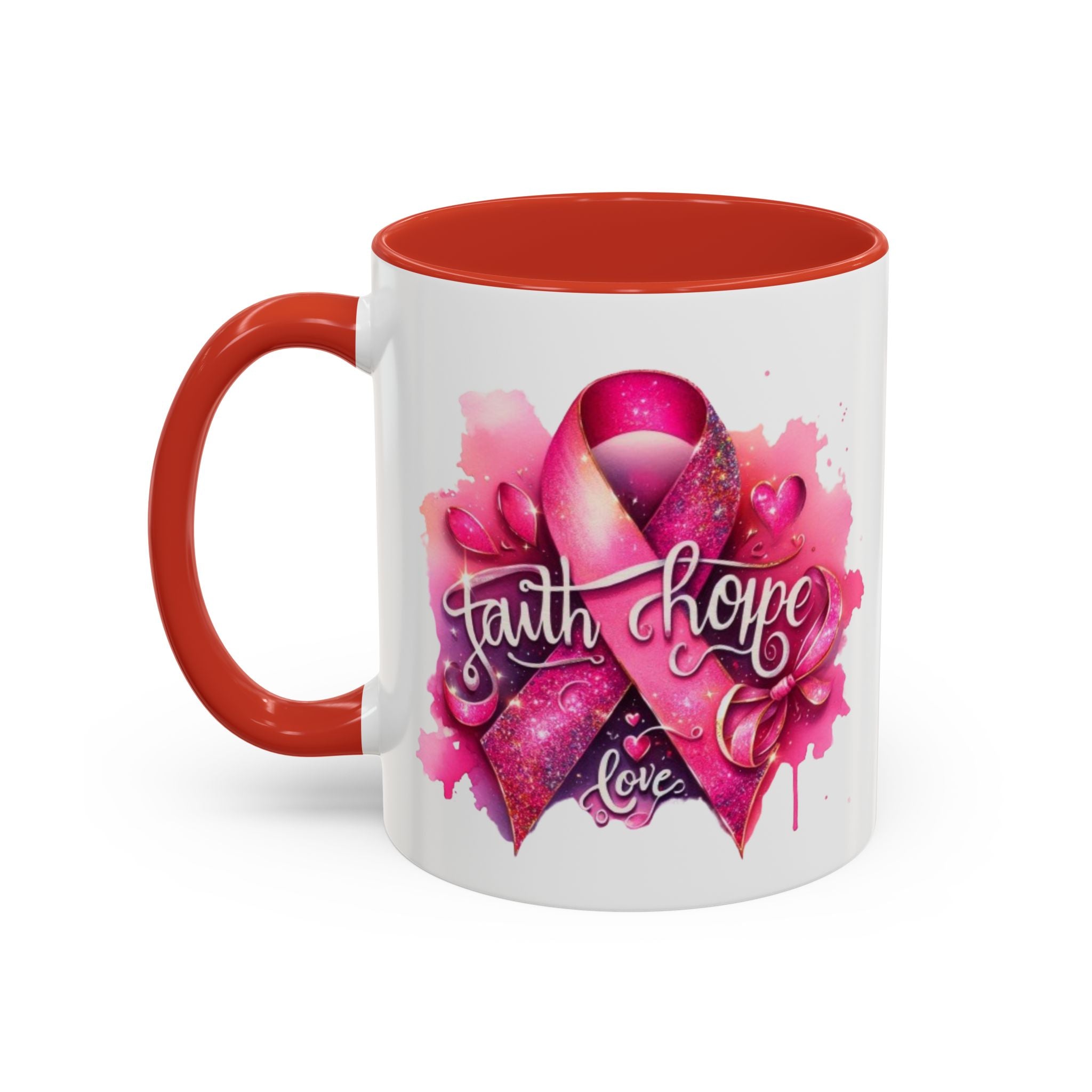 Cancer awareness Inspirational Hope & Faith and Love Coffee Mug