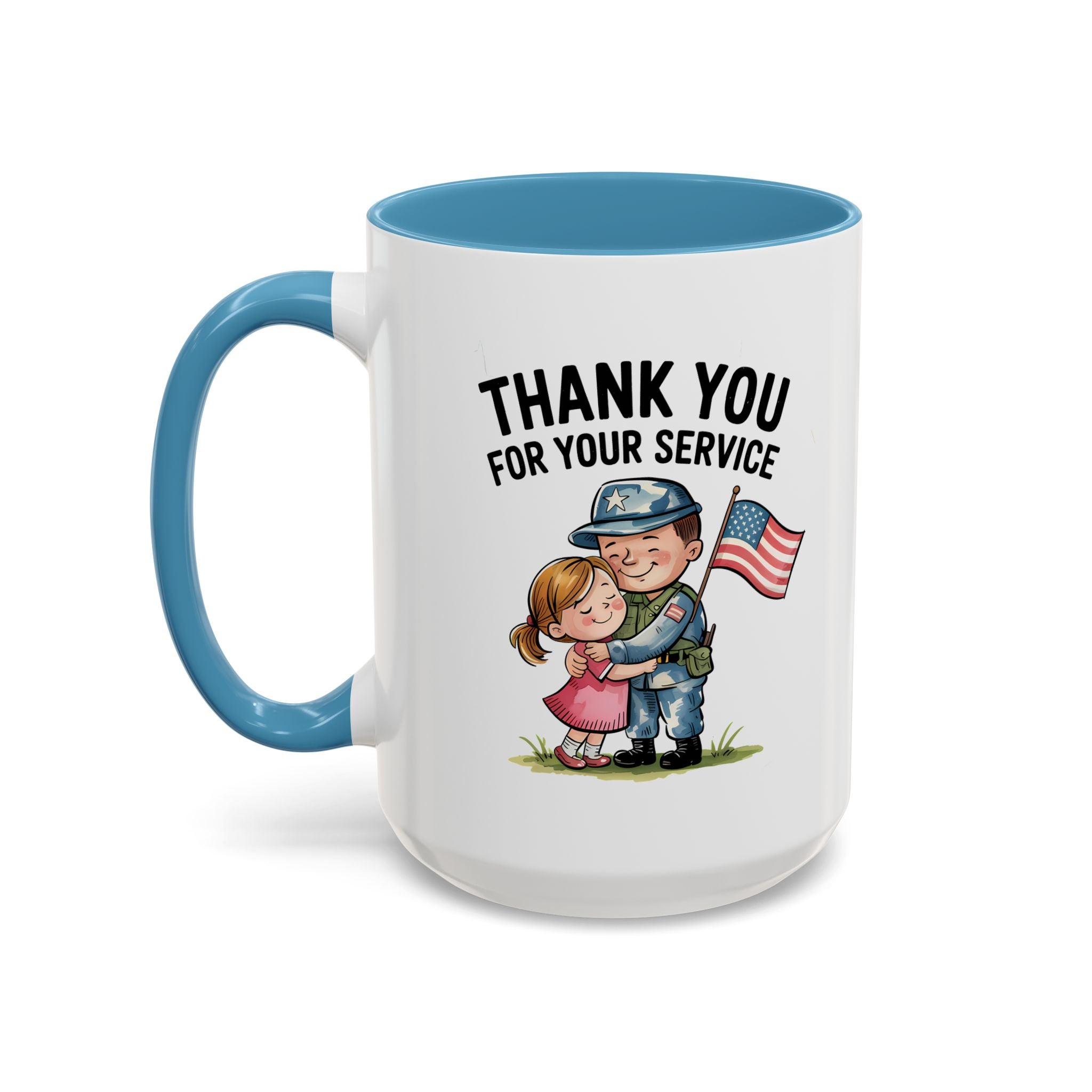 Thank You for Your Service Coffee Mug - 11oz & 15oz Accent Mugs for Veterans Appreciation