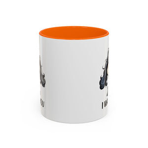 Dog Lover's Accent Coffee Mug - I Woof You, Pet Gift, Animal Lover Cup, Dog Mom Mug, Cute Dog Design, Fun Coffee Cup