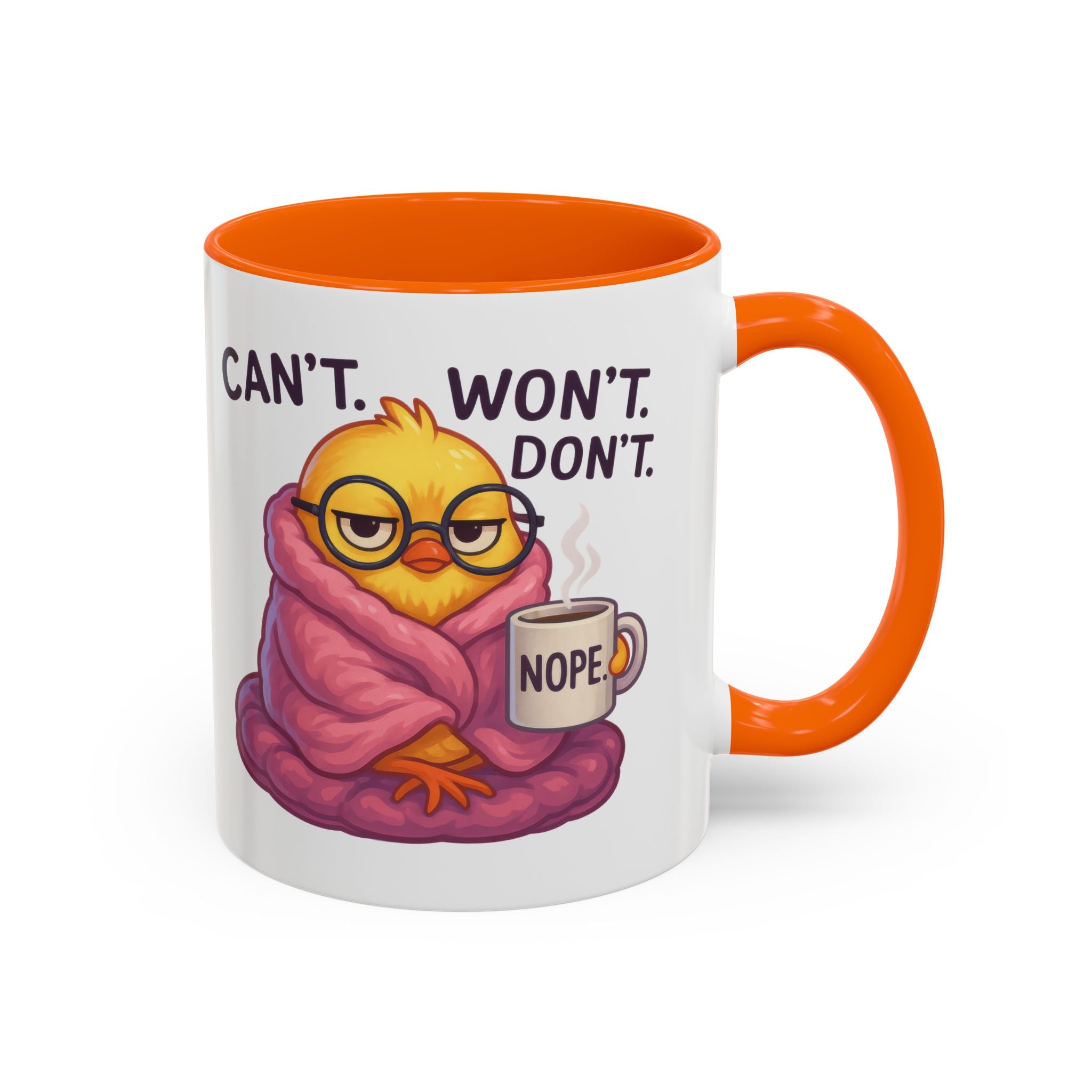 Cozy Cartoon Coffee Mug - Perfect for Lazy Days, Gifts for Friends, Cute Coffee Cups, Inspirational Morning Mug, Funny Beverage Container