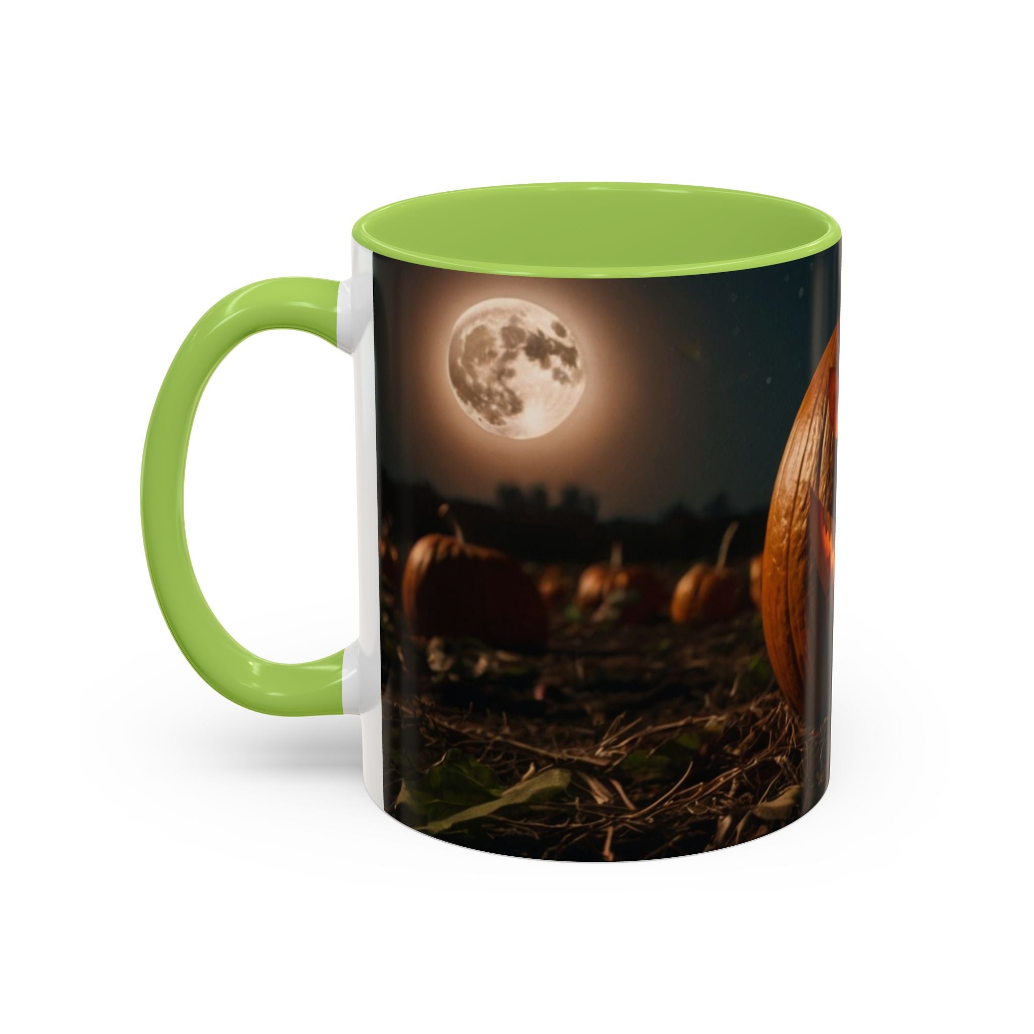 Halloween Pumpkin Accent Coffee Mug - Spooky Design for Fall Celebrations horror full moon
