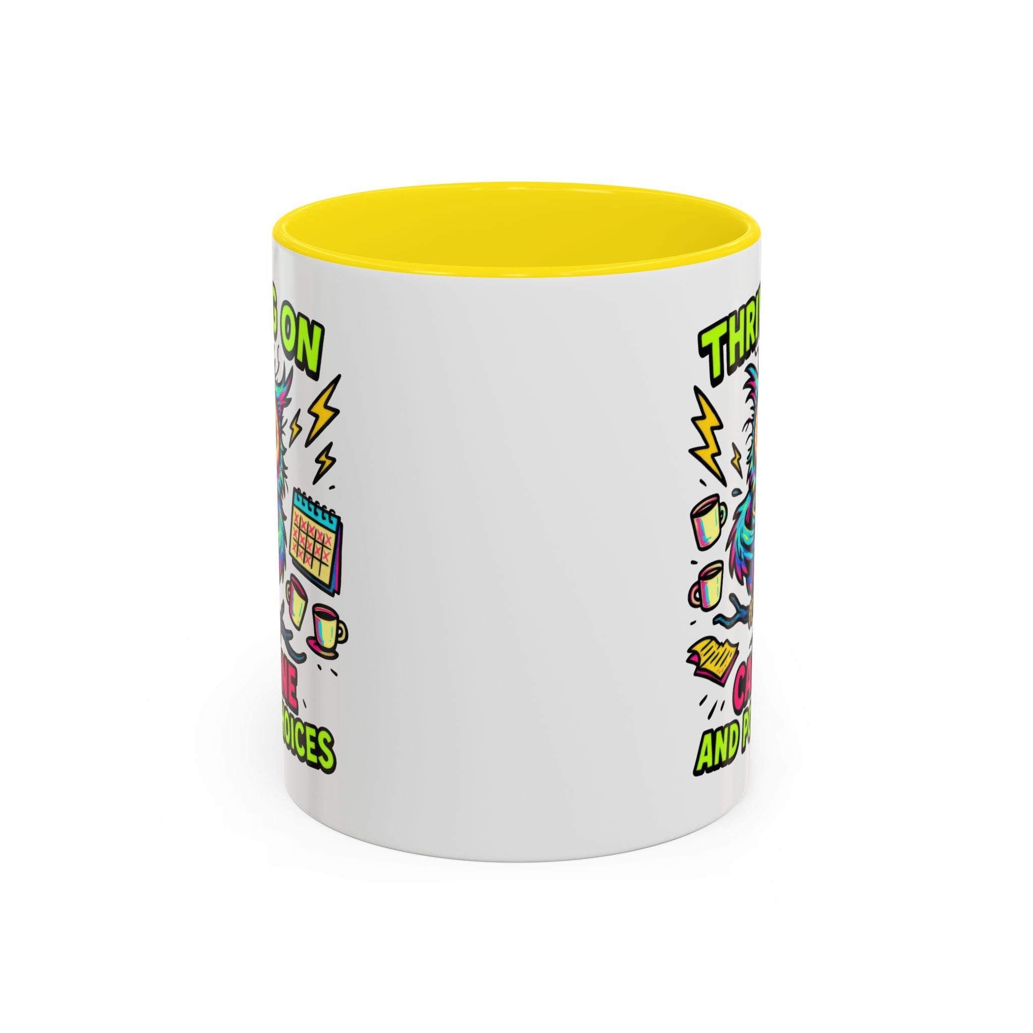 Thriving on Caffeine Mug | Funny Owl Coffee Cup | Gift for Coffee Lovers | Cute Kitchen Decor | Birthday, Holiday Gift