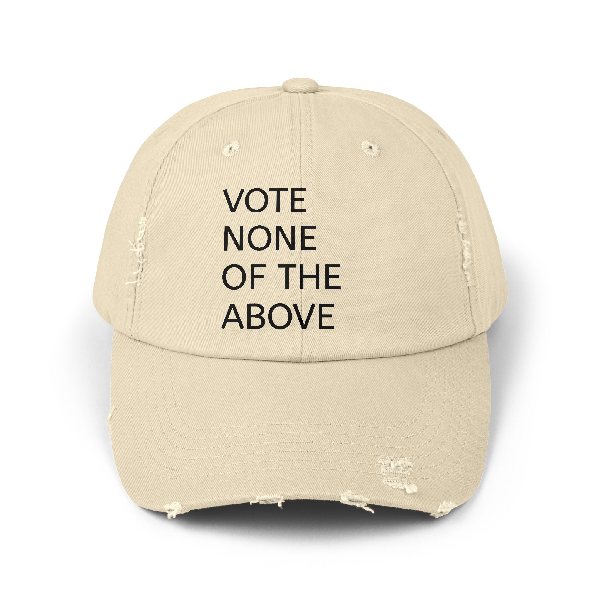 vote none of the above Unisex Distressed Cap