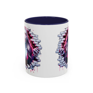 Vampire Wall Art Coffee Mug - Gothic,  Perfect Gift for Halloween, Unique Art Mug, Monster Mug, Fantasy Drinkware