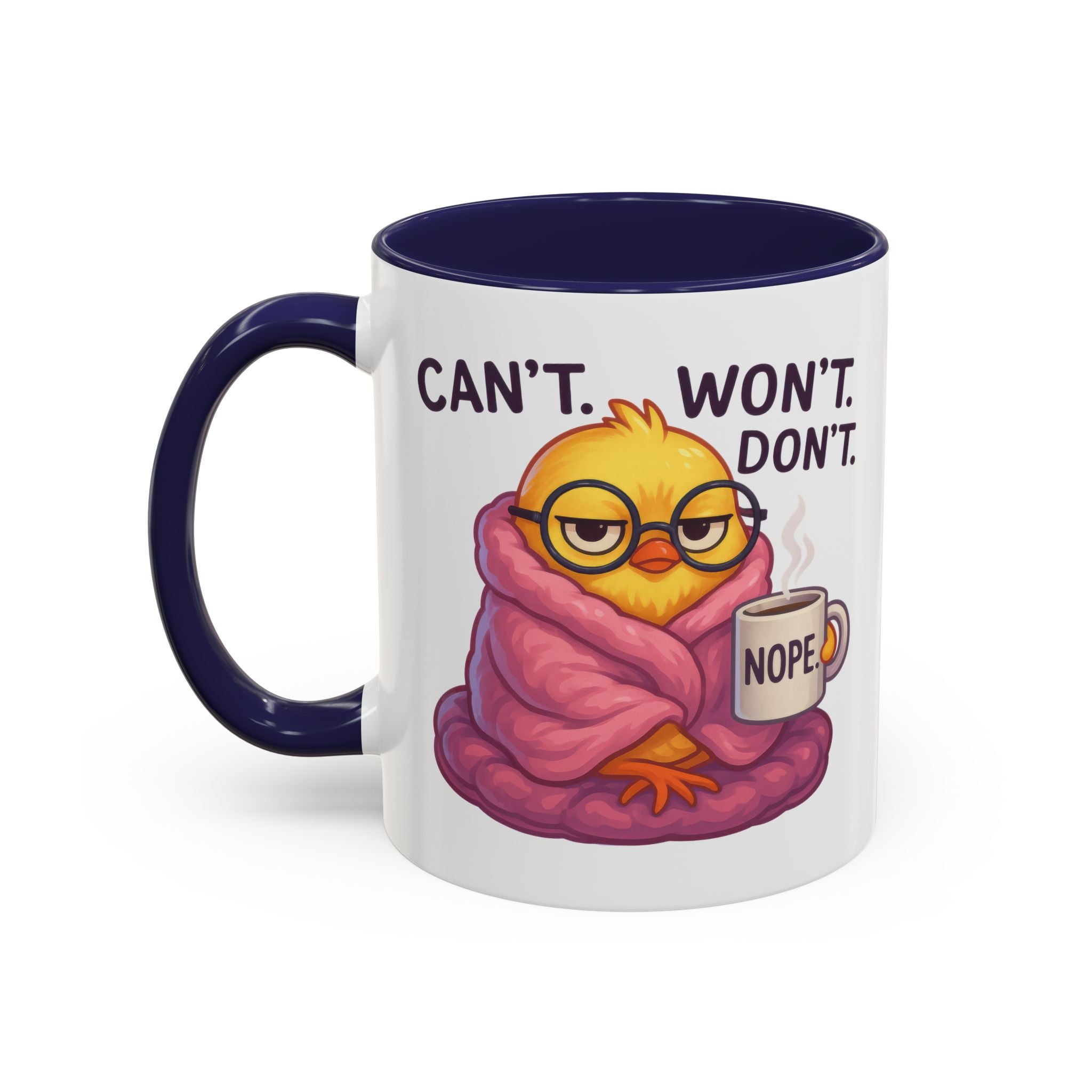 Cozy Cartoon Coffee Mug - Perfect for Lazy Days, Gifts for Friends, Cute Coffee Cups, Inspirational Morning Mug, Funny Beverage Container