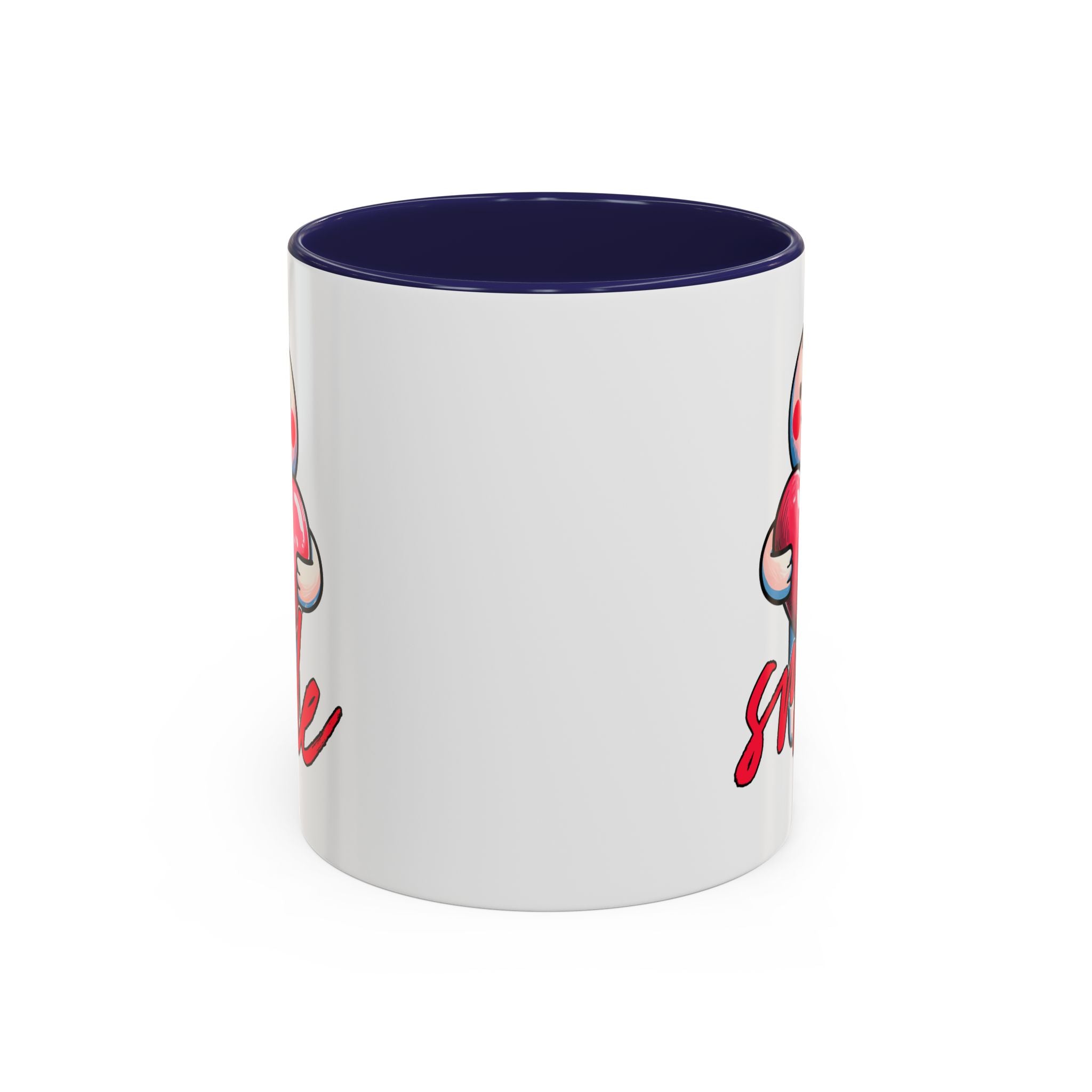 Smiling Heart Accent Coffee Mug - 11oz & 15oz | Cute Gift for Friends & Family