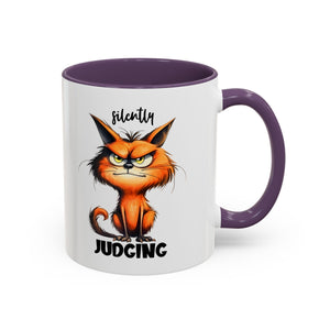 sarcasm attitude  Cat Coffee Mug - Just Judging - Perfect Gift for Cat Lovers, Pet Owners, Birthdays,  Funny Mug