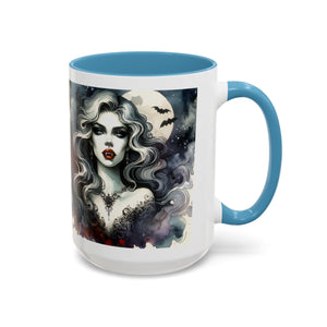 Gothic vampire Elegance Coffee Mug,  Halloween Decor, Dark Art Mug, Spooky Homeware