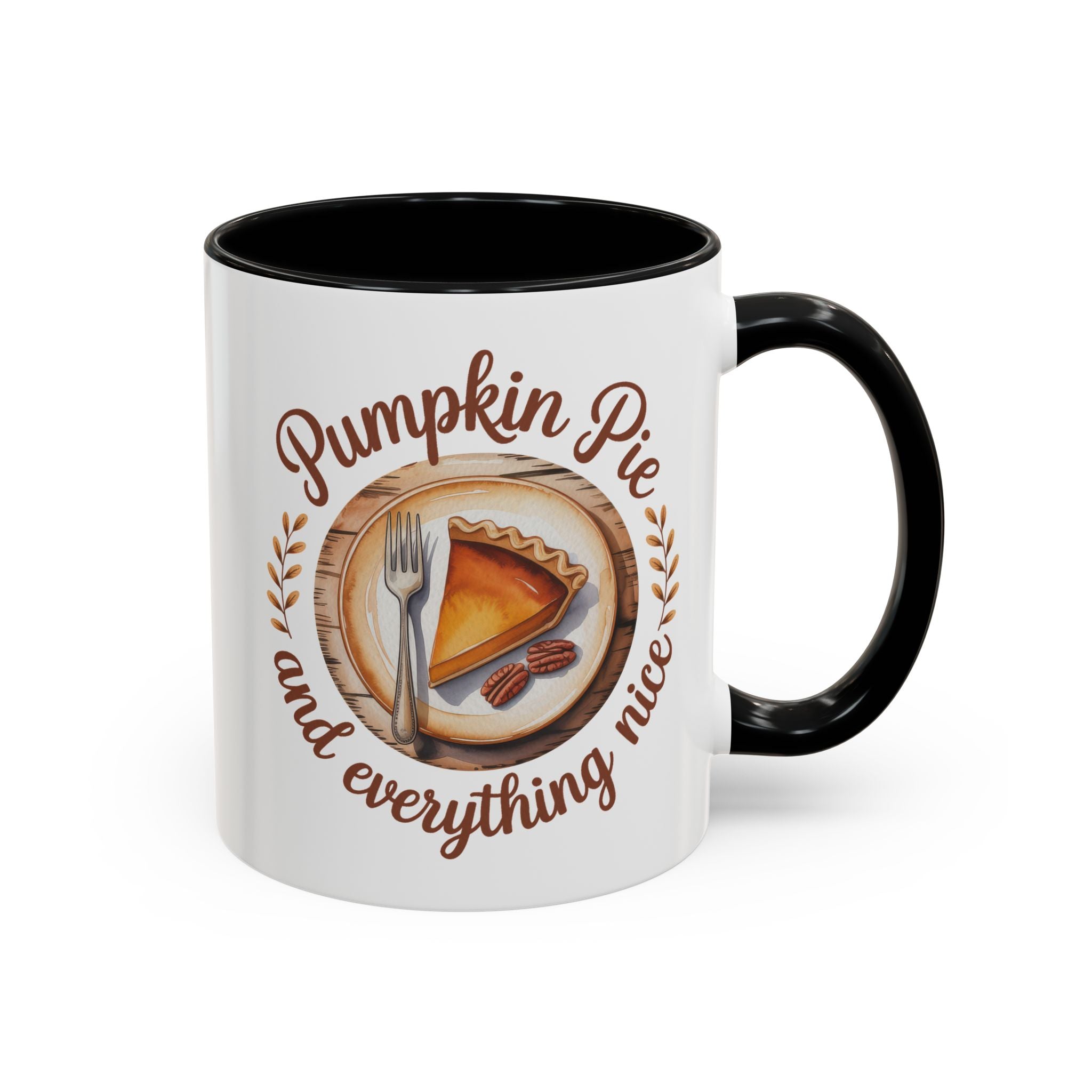 Pumpkin Pie Accent Coffee Mug - Perfect for Fall and Thanksgiving Warmth