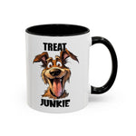 Funny Dog Lover Coffee Mug - Treat Junkie, Pet Gift, Animal Lover Cup, Dog Mom, Unique Mug for Dog Owners