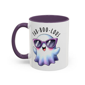 Fab-Boo-Lous Ghost Coffee Mug | Cute Halloween Mug, Fun Gift for Ghost Lovers, Spooky Seasonal Decor, Adorable Tea Cup