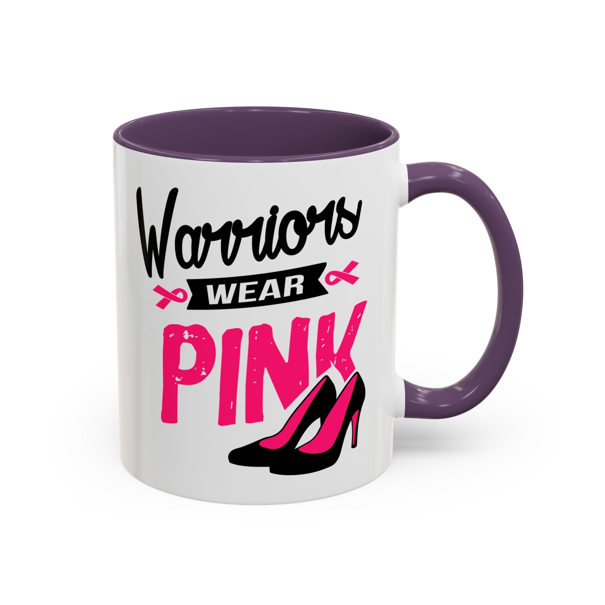 Breast Cancer Awareness Coffee Mug, Inspirational Gift, Warrior Mug, Pink Ribbon Awareness, Supportive Beverage Cup