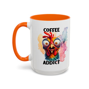 Coffee Addict Mug, Funny Coffee Lover Gift, Unique Kitchen Decor, Quirky Morning Brew Cup, Perfect for Birthdays & Holidays