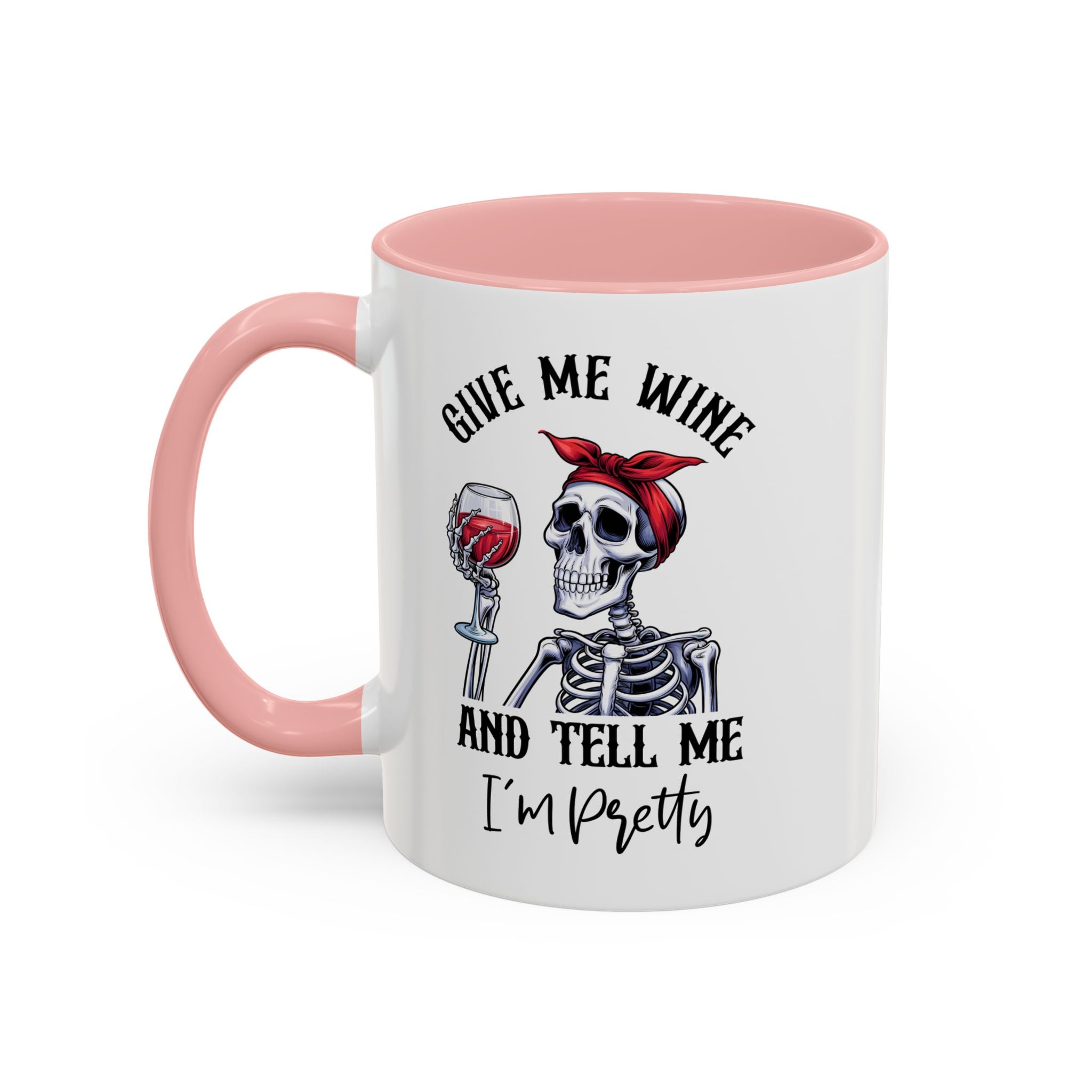 Skeleton Wine Coffee Mug, Funny Gift for Wine Lovers, Halloween Decor, Office Coffee Cup, Unique Skeleton Mug