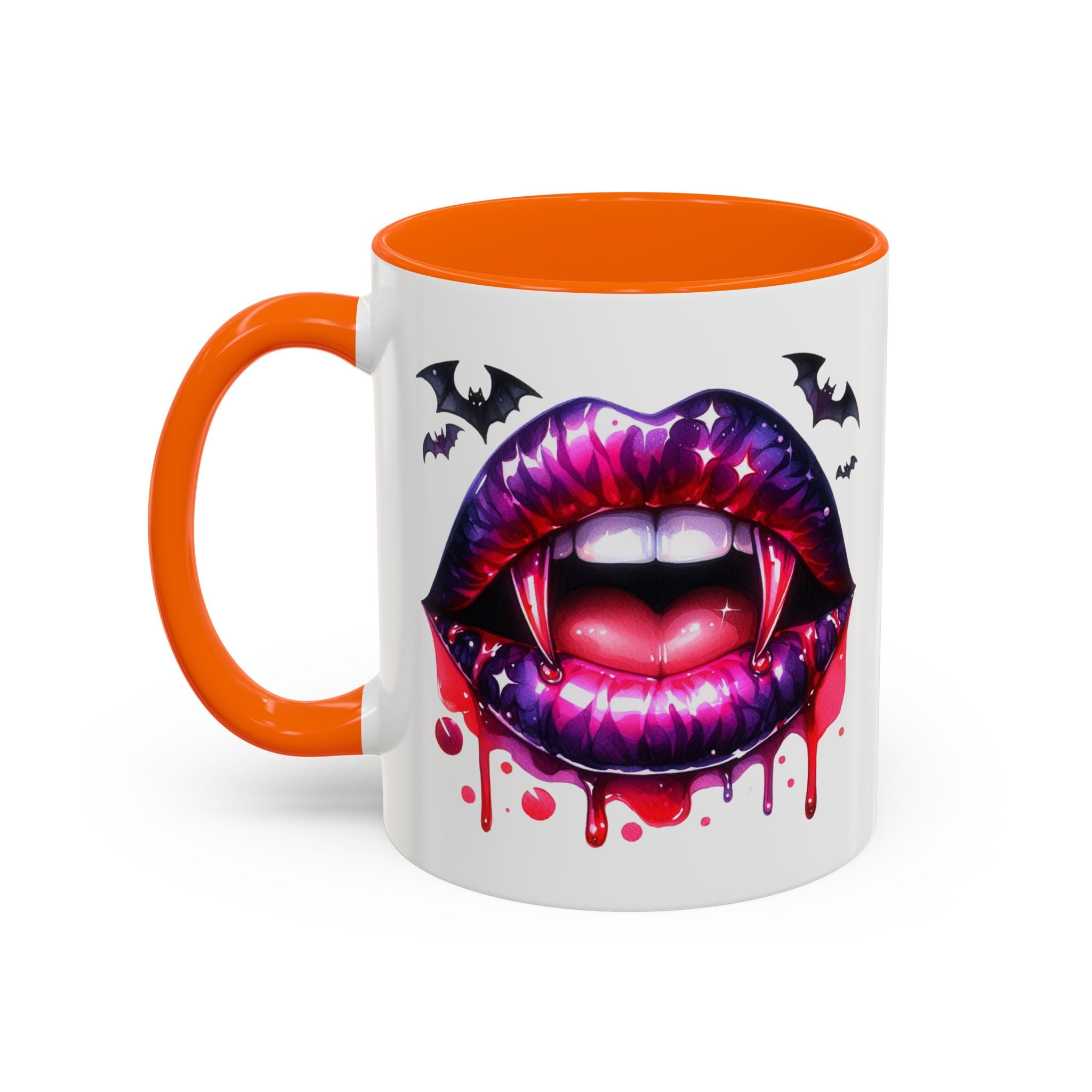 Gothic Vampire Coffee Mug, Halloween Mug, Dark Aesthetic, bats, Spooky Home Decor, Unique Coffee Cup