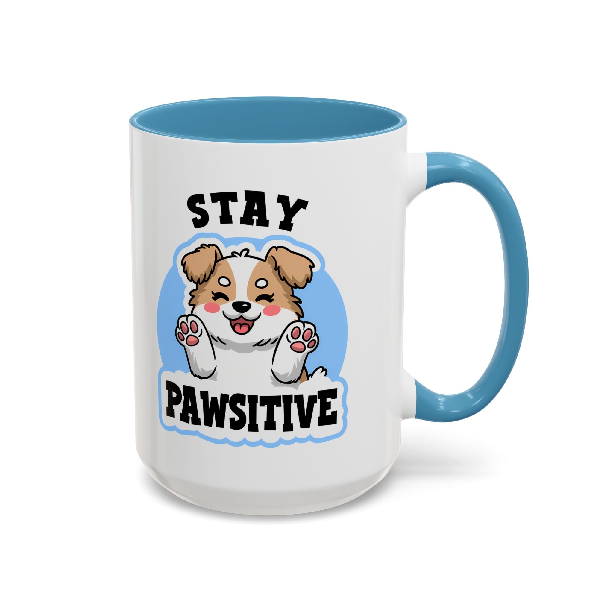 Cute Stay Pawsitive Coffee Mug - Perfect Gift for Dog Lovers mental health
