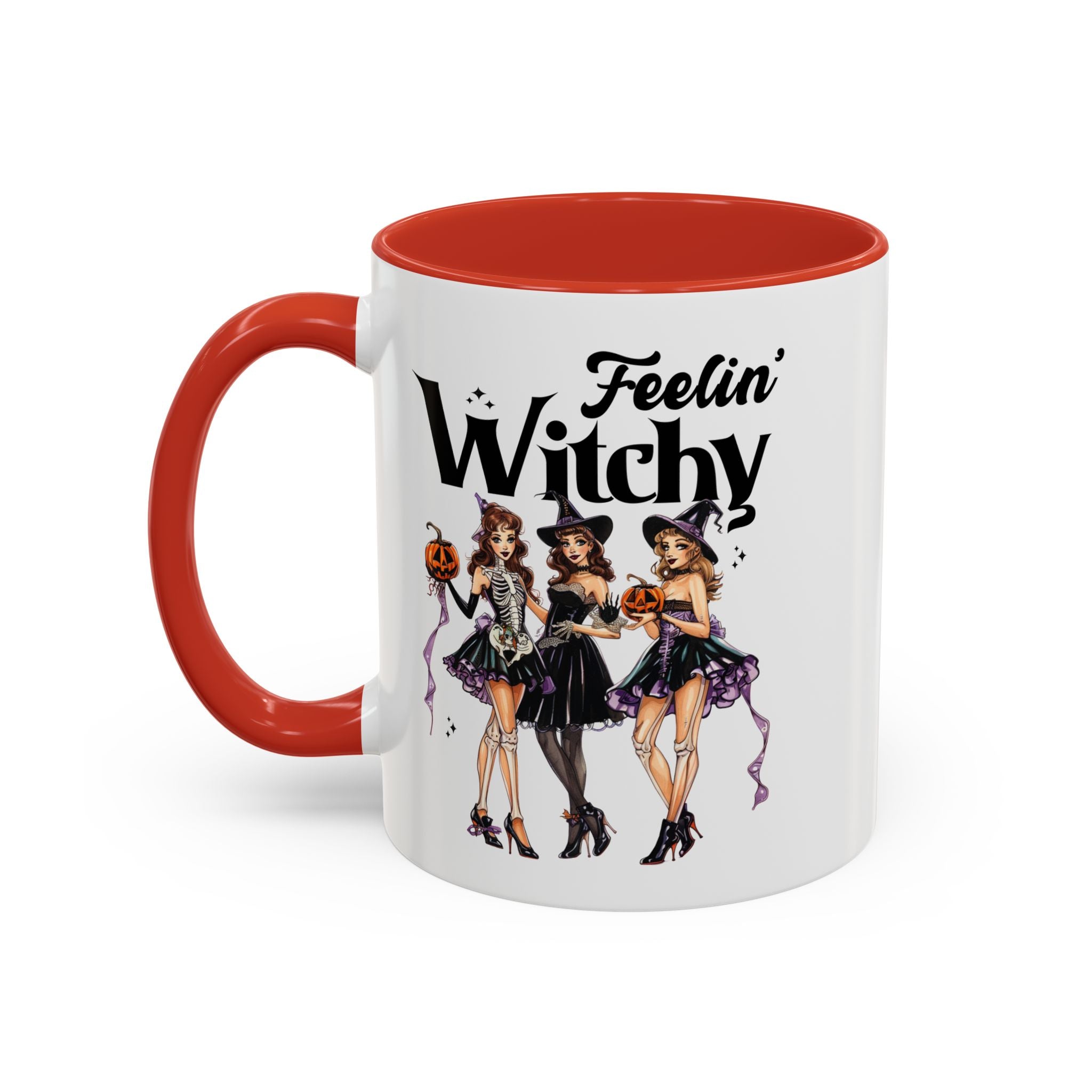 Witchy Accent Coffee Mug - Spooky Halloween Mug, Witchy Decor, Gift for Her, Fall Coffee Cup, Party Mug