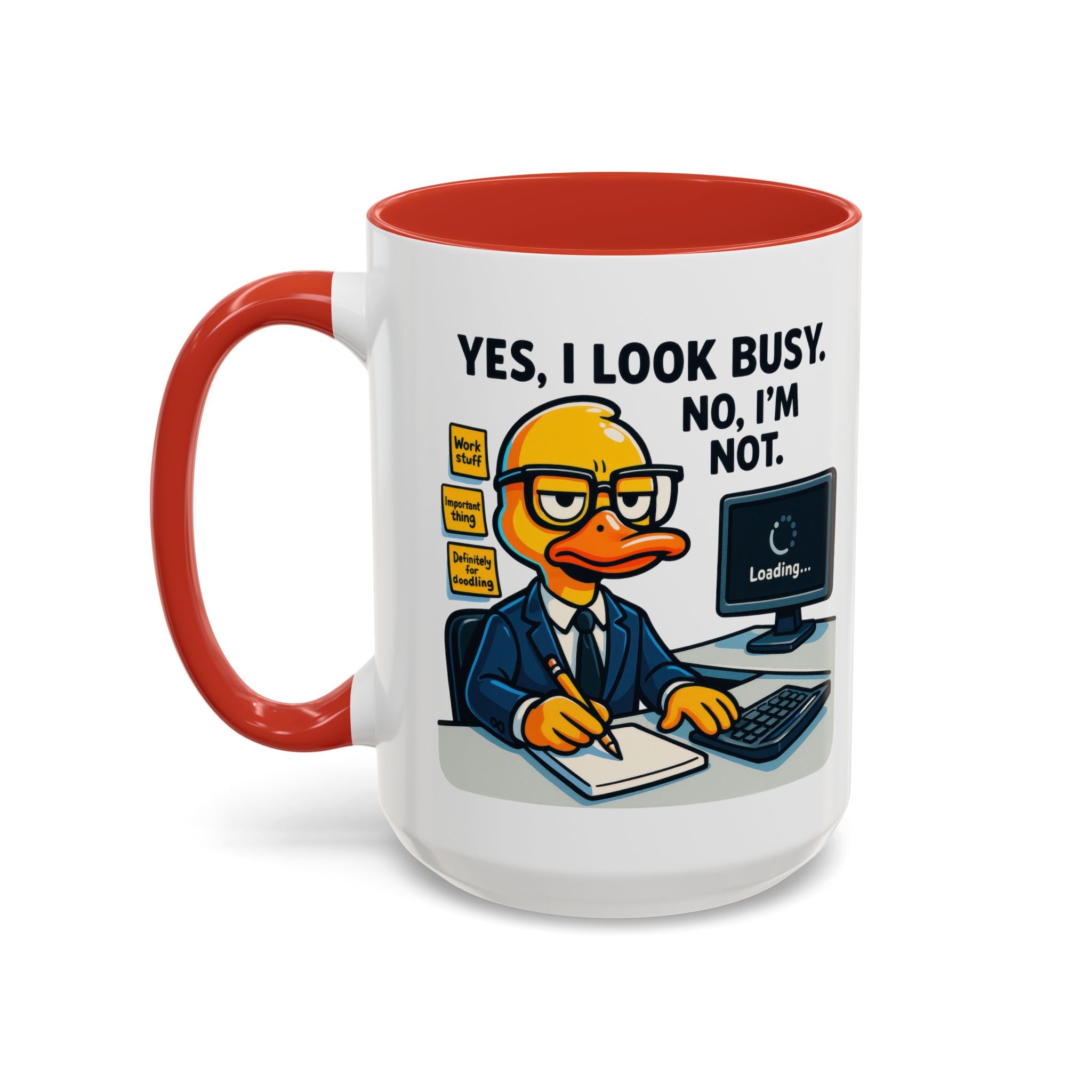 Funny Office Mug, Quirky Coffee Cup, Duck Humor Mug, Gift for Coworkers, Cute Desk Mug