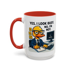 Funny Office Mug, Quirky Coffee Cup, Duck Humor Mug, Gift for Coworkers, Cute Desk Mug